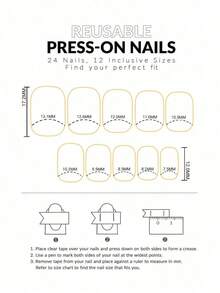 Juego de 24 pegatinas de uñas francesas cuadradas medianas de colores brillantes, que contienen brillo, uñas postizas acrílicas de cobertura total, incluye 1 pieza de gel de gelatina y 1 pieza de lima de uñas, adecuado para mujeres y estudiantes para uso diario, trabajo y eventos. - Multicolor 2 - Ver 3