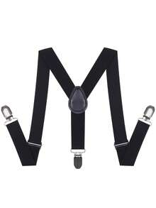 1pc Fashion Minimalist Solid Color Suspenders, Unisex Adjustable Y-Shape Elastic Braces, Suitable For Daily Wear And Holiday Gifts - Multicolor - View 14