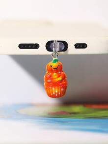 1/6pcs Cartoon Halloween Themed Anti-Dust Plugs, Creative Cute Fashion Personalized, Resin Accessories, Phone Tablet Earphone Kindle Charging Port Interface Silicone Transparent Anti-Dust Plug Decoration Pendant Ornament, Gifts For Friends Couples Best Friends, Waterproof Anti-Moisture Anti-Dirt Compatible With IPhone Lightning/Type-C Ports, Protect Charging Port Firmly
