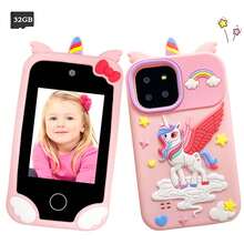 2025 Upgraded Children's Smart Learning Phone, 2.8" Touch Screen, 32GB Storage, Built-In STEM Games & Language Learning, 20 Creative Frames, Shock-Proof Design, Great Pre-School Gift (Suitable For 3-8 Years Old)