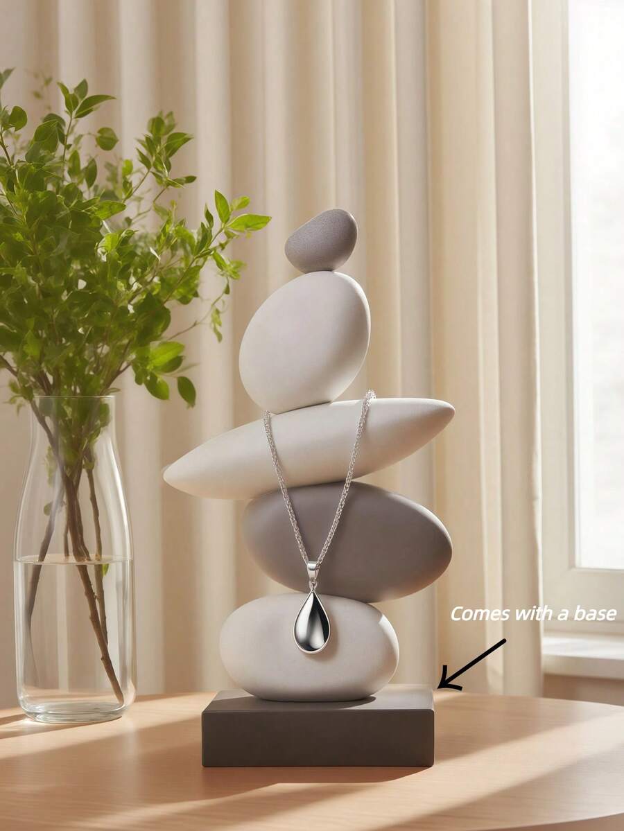1pc Abstract Resin Stone Knot Figurine - Decorative Centerpiece For Living Room, Modern Indoor Display, Ideal For Christmas, Halloween, Easter, Decor - Multicolor - View 1