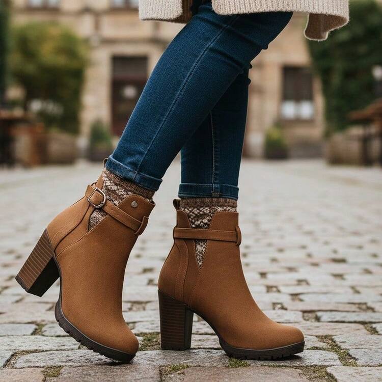 Moramora Botín para mujer camel - Camel - Añade 1