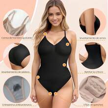 3 PCS Body Moldeadora de Mujer,Shapewear Body para Mujer con Control de Abdomen,Can Efecto de tensar el Abdomen y Levantar los glúteos,Perfecto para recuperación posparto y Modelado Corporal - Extra Grande - Ver 8
