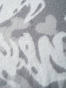 Unisex Fluffy Textured Abstract Pattern Knit Pullover Sweater, Casual College Style, Suitable For Spring, Autumn, Winter - Grey - View 7