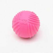 软橡胶球狗狗磨牙玩具吱吱作响幼犬互动训练球玩具 - 隨機顏色 - 查看 10