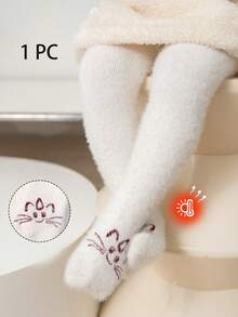 1/2 双女孩/儿童/幼儿珊瑚绒打底裤/紧身裤，白色，卡其色，纯色，多色，卡通猫图案，无脚紧身裤，连裤袜，紧身衣，适合日常，简约，百搭，薄羊毛舞蹈裤，表面光滑，柔软，亲肤，学院风，公主风，可爱风格，适合春季、秋季、冬季，日常装扮，可爱，优雅，时尚，户外打底裤，返校，适合学生，适合女孩 - 彩色 - 查看 10