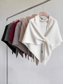 1 pieza Chal de mujer suave y cálido de estilo vintage elegante con cierre de lazo, adecuado para el invierno, uso casual y formal, cómodo en todas las estaciones, chal para boda, bufanda de mujer, chal para vestido de mujer