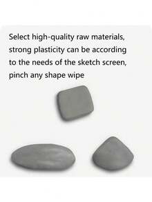 1pc Sketch Drawing Kneadable Rubber Pencil Eraser Stationery Eraser Back To School Simple White Eraser, Special Art Eraser For Exam, Pencil Writing, Wipe Clean Without Leaving Traces Creative Stationery Office Gift Mini Long Strip Erasers, Tpr Material - Assorted Colors Random Style Delivery