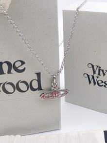 Vivienne Westwood Mini Bas Relief Pendant Necklace rhinestone