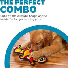 Outward Hound Durablez Large Gecko Stuffing-Free Squeaky Plush Dog Toy For Puppies &Amp; Dogs - Interactive, Soft Yet Tough, No Mess, Jumbo Squeaker, Long-Lasting Play, 175 Inch, Multicolor - ColorE - 查看 2