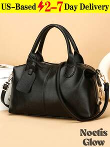 Women's Boston Bag, Handbag And Crossbody Bag, Large Capacity Commuter Bag,Shoulder Crossbody Bag,Spacious Work Tote, Lightweight Material Design,Adjustable Strap,Essential For Travel, Work And School - 彩色 - 查看 1