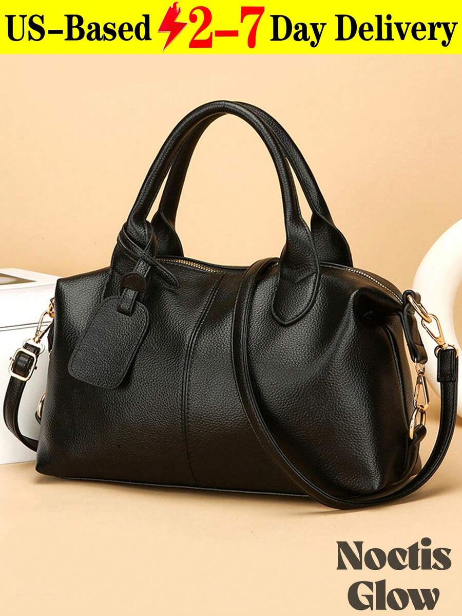Women's Boston Bag, Handbag And Crossbody Bag, Large Capacity Commuter Bag,Shoulder Crossbody Bag,Spacious Work Tote, Lightweight Material Design,Adjustable Strap,Essential For Travel, Work And School - 彩色 - 查看 1