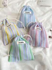 1 szt. Kosmetyczka do makijażu, torba ze ściągaczem, torba podróżna, przenośna, losowy kolor, klamra, losowy makijaż, niezbędne kosmetyki podróżne, przechowywanie prezentów, niezbędne akcesoria podróżne, organizer na makijaż na wakacje, torba podróżna dla kobiet