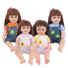 MSYO 1 Set de 55cm Ropa de Muñeca, Conjunto de Moda para Muñeca, 4 Estilos Disponibles, Moño de Muñeca + Pantalones Babero de Muñeca + Manga Corta de Muñeca, Set de 3 piezas, Adecuado como Regalo de Cumpleaños o Regalo Festivo para Niñas Pequeñas - Multicolor - Ver 1