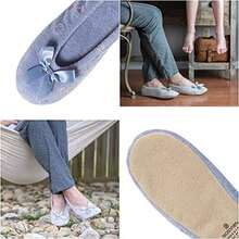 Isotoner Women's Embroidered Terry Ballerina Slippers(8-9 Pink Soft Tie Bow) - Loại 2 - Xem 6