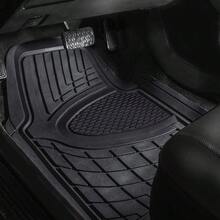 FH Group Automotive Floor Mats HeavyDuty Rubber Floor Mats For Cars Universal Fit Full Set Climaproof And Trimmable Floor Mats For Most Sedan SUV Truck Black
