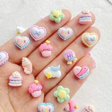 10/30/60 chiếc Thỏ hoạt hình dễ thương màu pastel, Kem, Kẹo mút, Gấu - Đồ trang trí thủ công bằng nhựa mini, Đáy phẳng không có lỗ, Thích hợp để tự làm đồ thủ công, Ốp điện thoại, Kẹp tóc, Trang trí tiệc sinh nhật - Hạt Kawaii, Phụ kiện thỏ, Đồ trang trí nhỏ sáng tạo, Thiết kế bóng, Màu sắc ngẫu nhiên - Bộ truyện tranh dễ thương - Xem 8