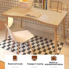80cm/100cm Home Office Desk, Modern Minimalist Style Computer Desk, Dressing Table, Simple Study Desk Suitable For Small Spaces, Makeup And Dressing Table - Maple - View 6