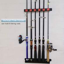 Easy Install Black/Red ABS Rod Racks - Wall-Mounted Fishing Pole Holders With High-Density Foam Grips - Ideal For Garage Storage Of Fishing Rods, Ski Poles & Sports Gear - Tất cả màu đỏ - Xem 6
