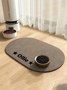Personalized Absorbent Dog Food Mat, Dog Feeding Mat, Customized Pet Name Dog Food Mat, Personalized Dog Bed Mat, Can Be Customized According To Your Dog's Name, Very Suitable For Protecting Floors And Keeping The Feeding Area Clean,Vacay Vibes,Fall Decor