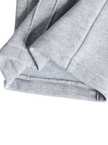 Men's Casual Solid Color Drawstring Waist Sports Wide Leg Pants, All Season, Fall - Light Grey - View 7