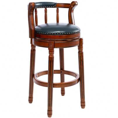 Cowhide Leather Bar Stools With Backrest, 360 Degree Swivel Bar Height Chair For Kitchen, Modern Bar Stools