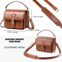 Bolso bandolera para mujer. Bolso de hombro para cámara. La funda para cámara de bolsillo es impermeable y retro, compatible con cámaras Canon, Nikon, DSLR, sin espejo y objetivos en color marrón