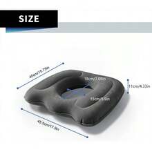1 Piece PVC Inflatable Cushion Seat, Soft Support Pad, Muscle Comfort, Portable Support Pillow, Easy To Store, Suitable For Camping, Home Office, Sleeping, Travel - Grey - View 7