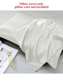 2 件套缎面枕套，适用于头发和皮肤，2 件套枕套，柔软舒适的枕套，带信封封口