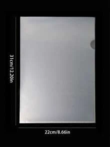 5/10/30 piezas Carpeta de archivo en forma de L tamaño A4, Bolsa de archivo de plástico transparente PP tamaño A4, Suministros de oficina Archivo de documento de página única, Resistente al agua y reforzado