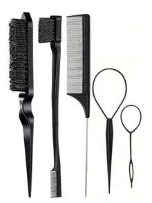 Hair Styling Tool Set With Spray Bottle, Edge Brush, Parting Comb And Hair Loop Tools, Multi-Functional Kit For Braids, Wig Styling And Hair Sectioning At Home Or Salon - Multicolor - View 22