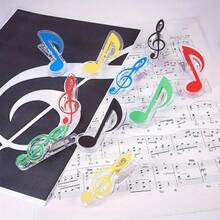 2/10pcs Plastic Music Note Clips - Small Sheet Music Clips, Music Note Clips, Music Stationery, Book Clips, Stationery Accessories, Music Accessories, Suitable For Beginners And Music Classrooms, Firmly Clip Piano, Guitar And Violin Sheet Music - Musical Note Design - Spring-Loaded For Easy Use, For Sheet Music And Pages - Keep Pages Secure And Organized, Highly Elastic, Non-Slip Fixed Design, Suitable For Fixing Sheet Music Clips