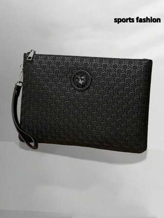 Men's Casual Business Commuter Clutch Bag, Handheld Phone Wallet Card Holder Anti-Theft Waterproof Gentleman Quality Handbag