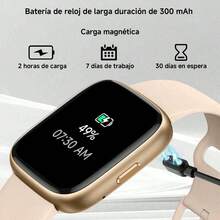 SIMSONLAB Reloj inteligente con pantalla grande HD de 4,65 cm, unisex, talla grande de 100 modos deportivos, resistente al agua IP68, grabación de 24 horas, asistente de voz, esfera personalizable, control de música, control de cámara, localización de teléfono - Multicolor - Ver 6