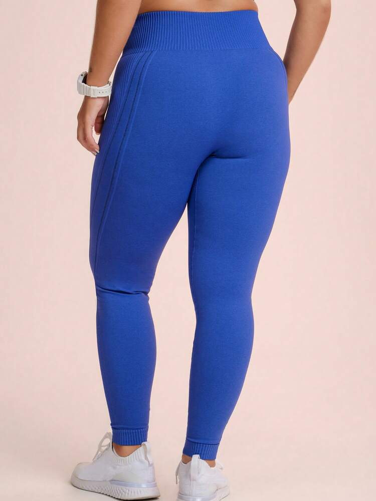 Lupo Sport Women's Seamless Fitness Leggings - Xanh đậm - Xem 4