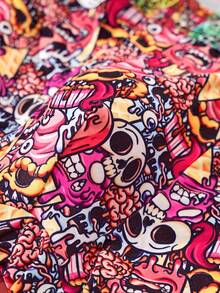 1 Juego de Pantalones Cortos para Hombre, Patrón de Calavera de Halloween, Ropa Interior Masculina Suave y Amigable con la Piel, Pantalones Cortos de Boxeo para Hombres