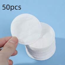 50片/100片/200片装圆形卸妆棉，面部护理棉片，柔软，清洁保湿，一次性卸妆棉，适合居家或旅行，适用于客厅、卧室、浴室、旅行用品、婚礼、派对、生日、男士礼物、父母礼物、朋友礼物、新年礼物、配饰、趣味礼物 - 藍白色 - 查看 12