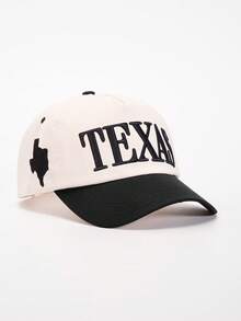 1pc TEXAS Trucker Hat, Personalized Letter Embroidery Baseball Cap, Streetwear 5-Panel Hat, Outdoor Sun Protection Casual Cap For Spring, Autumn, Travel, Beach