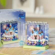 一套300+颗粒积木玩具，城堡别墅花园房屋积木微粒拼装手工创意摆件模型摆件插件玩具礼物拼插