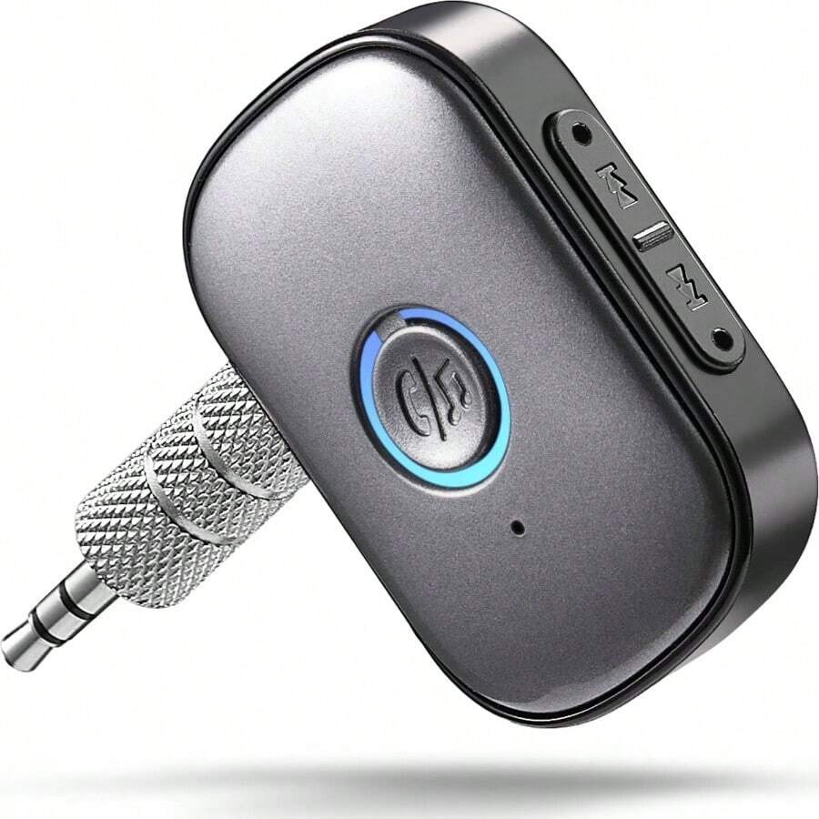 Receptor 5.3 Auto, Adaptador Aux para Coche Audio Micrfono Incorporado, Llamadas Manos Libres Receiver de Coche con AUX Adaptador de Audio 3.5mm, para Altavoces y Coche - inicial - Ver 1