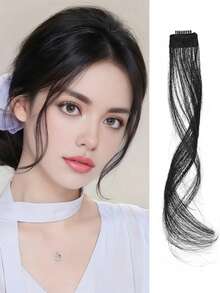 Wig Sintetis Jenggot Naga dengan Poni, Bentuk V, Sedikit Keriting, Secara Alami Mengubah Bentuk Wajah, Poni Bentuk V, Jepit Rambut, Hiasan Rambut - MultiWarna - View 12