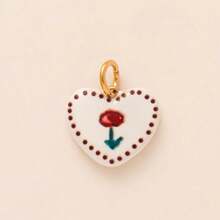 1 Piece Of Fashionable Graffiti Flower Style Blue Flower Rose Tulip Small White Flower Cute Pendant, Electroplated With 18K Gold, Showcasing Charm, Suitable For DIY Creative Necklaces, Bracelets, Earrings, Bag Chains, Keychains, Waterproof And Sweat Proof, Suitable For Daily Leisure Use, Most Suitable For Wives, Mothers And Girlfriends To Wear, Suitable For Couples To Freely Match.