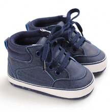 Baby Soft Soles Casual Shoes, Boys Girls Cotton Non-Slip Autumn/Winter Warm Sneakers - Màu xanh lam - Xem 2