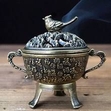 1 pieza Quemador de incienso con forma de elefante, soporte de incienso con forma de animal de metal elefante y pájaro, adecuado para spa, yoga y meditación, decoración del hogar e idea de regalo única, soporte de incienso, decoración de la habitación, plato de incienso creativo, decoración del hogar, decoración de la habitación, decoración del dormitorio, quemador de incienso - Multicolor - Ver 9