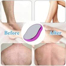 1pc Crystal Hair Remover For Men & Women - Painless, Reusable & Waterproof Exfoliation, Smoothens Back, Arms, Legs Without Electricity, Body Hair Removal| Gentle &| Reusable Product-Hair Removal Device For Men Underarm Hair Removal Private Area Hair Removal Device - 淺藍色 - 查看 4