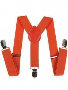 1pc Fashion Minimalist Solid Color Suspenders, Unisex Adjustable Y-Shape Elastic Braces, Suitable For Daily Wear And Holiday Gifts - Multicolor - View 10