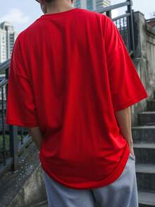 Men's T-Shirt Cartoon Turkey Letter Print Fashion Comfortable And Breathable Versatile Essential Fast Local Delivery Supported - Red - View 2