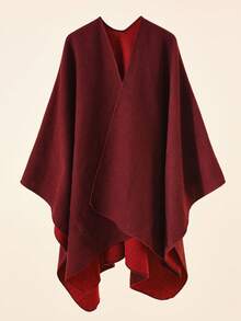 1pc Women's Solid Color Reversible Fashion Warm Shawl, Suitable For Autumn/Winter Outings,Beach,Holiday - Multicolor - View 10