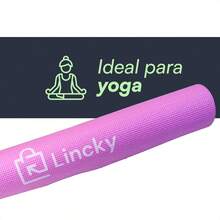 Tapete de Yoga Lincky,  Colchoneta de ejercicio ideal para hogar, parque y gym, Esterilla portátil tamaño de  184x61 espesor de 3m - Rosa - Ver 4