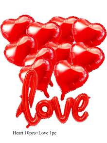 1 个 42 英寸爱心形铝箔气球，适用于婚礼、求婚、情人节派对装饰、返校情人节